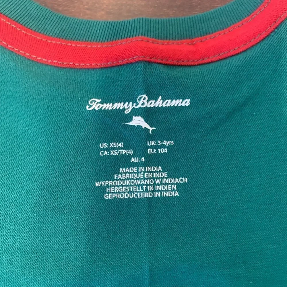 Tommy Bahama Christmas& New Eve long sleeve cotton T-shirts size 7-8